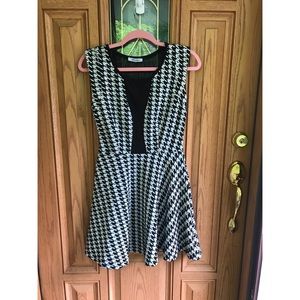 Houndstooth Skater Dress
